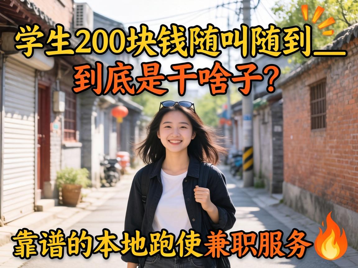 学生200块钱随叫随到_到底是干啥子？靠谱的本地跑腿兼职服务?