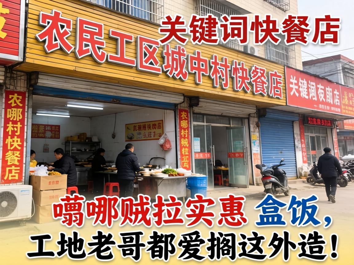 农民工区城中村快餐店，那旮旯贼拉实惠的盒饭，工地老哥都爱搁这儿造！