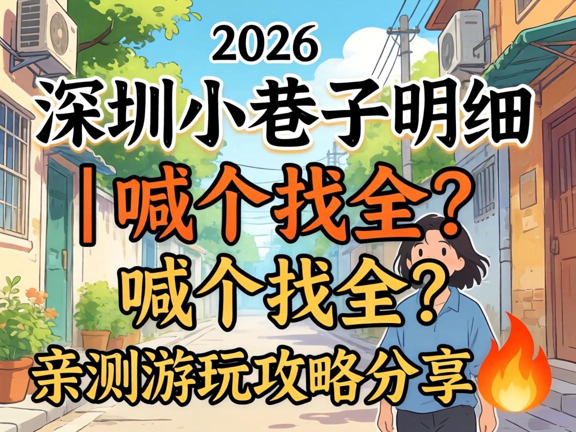 2026深圳小巷子明细 | 啷个找全?亲测游玩攻略分享?