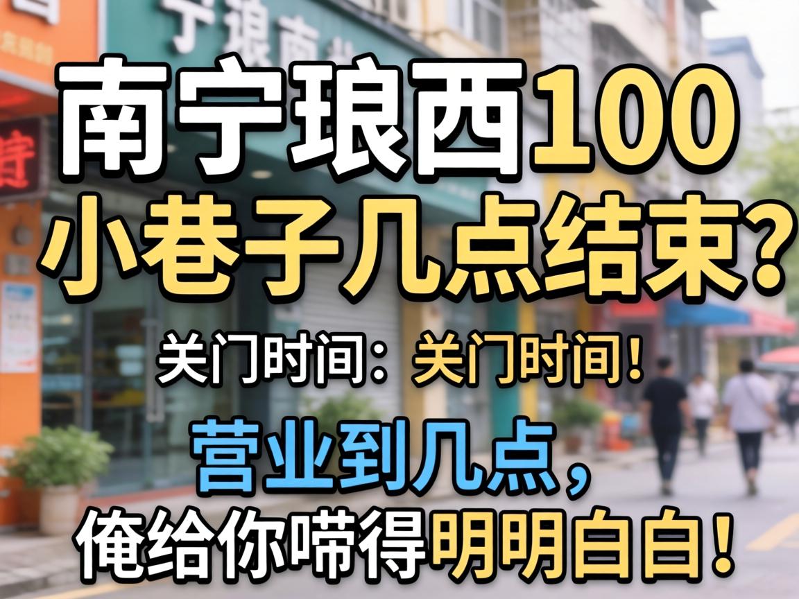 南宁琅西100小巷子几点结束？关门时间、营业到几点，俺给你唠得明明白白！
