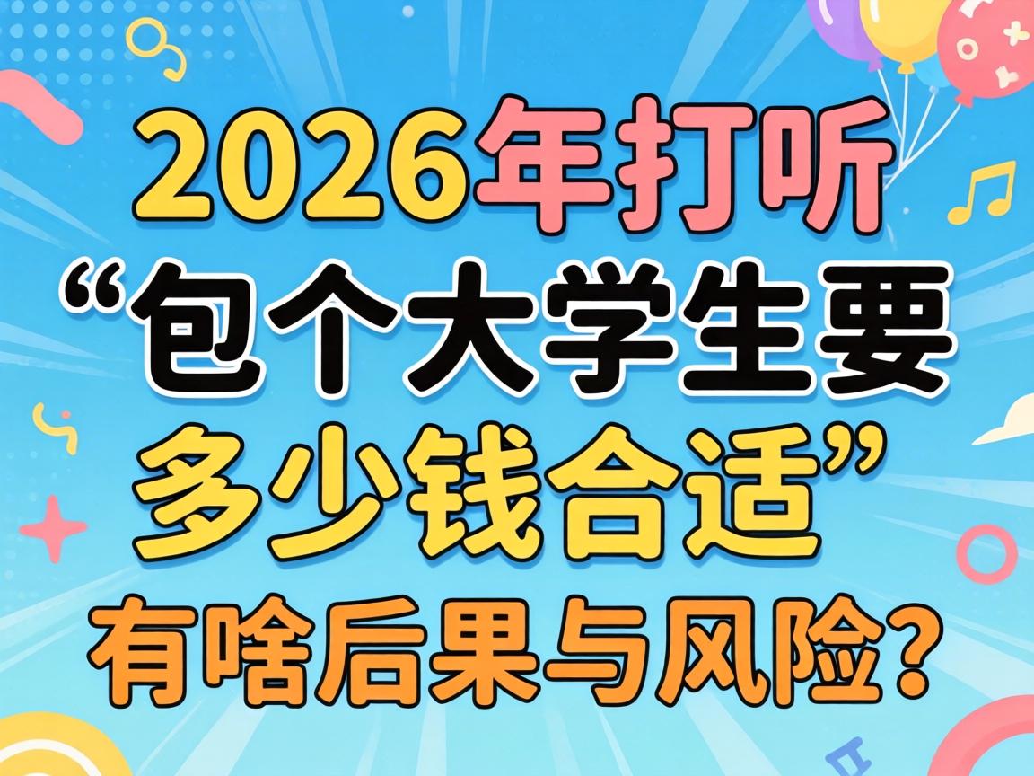 2026年打听“包个大学生要多少钱合适”有啥后果与风险？