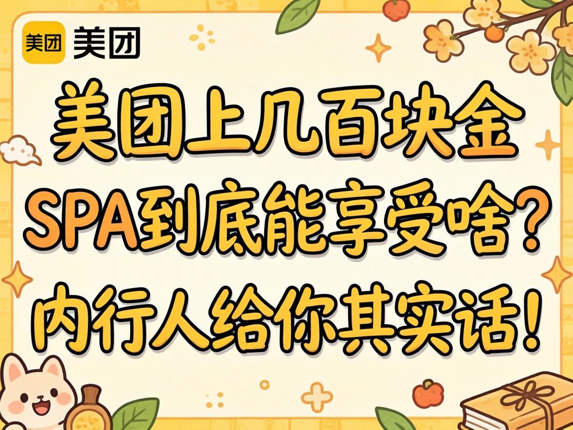 美团上几百块的spa到底能享受啥？内行人给你说实话！