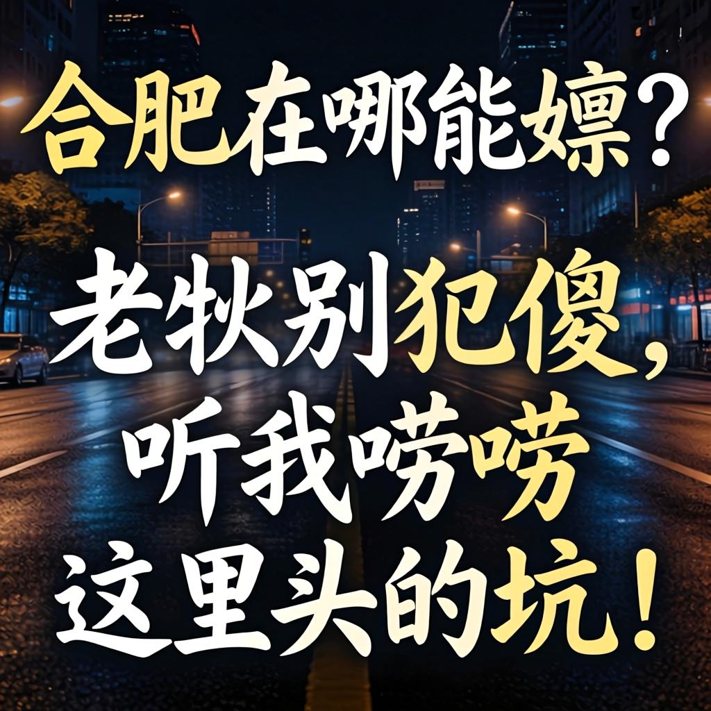 合肥在哪能嫖?老铁别犯傻,听我唠唠这里头的坑!