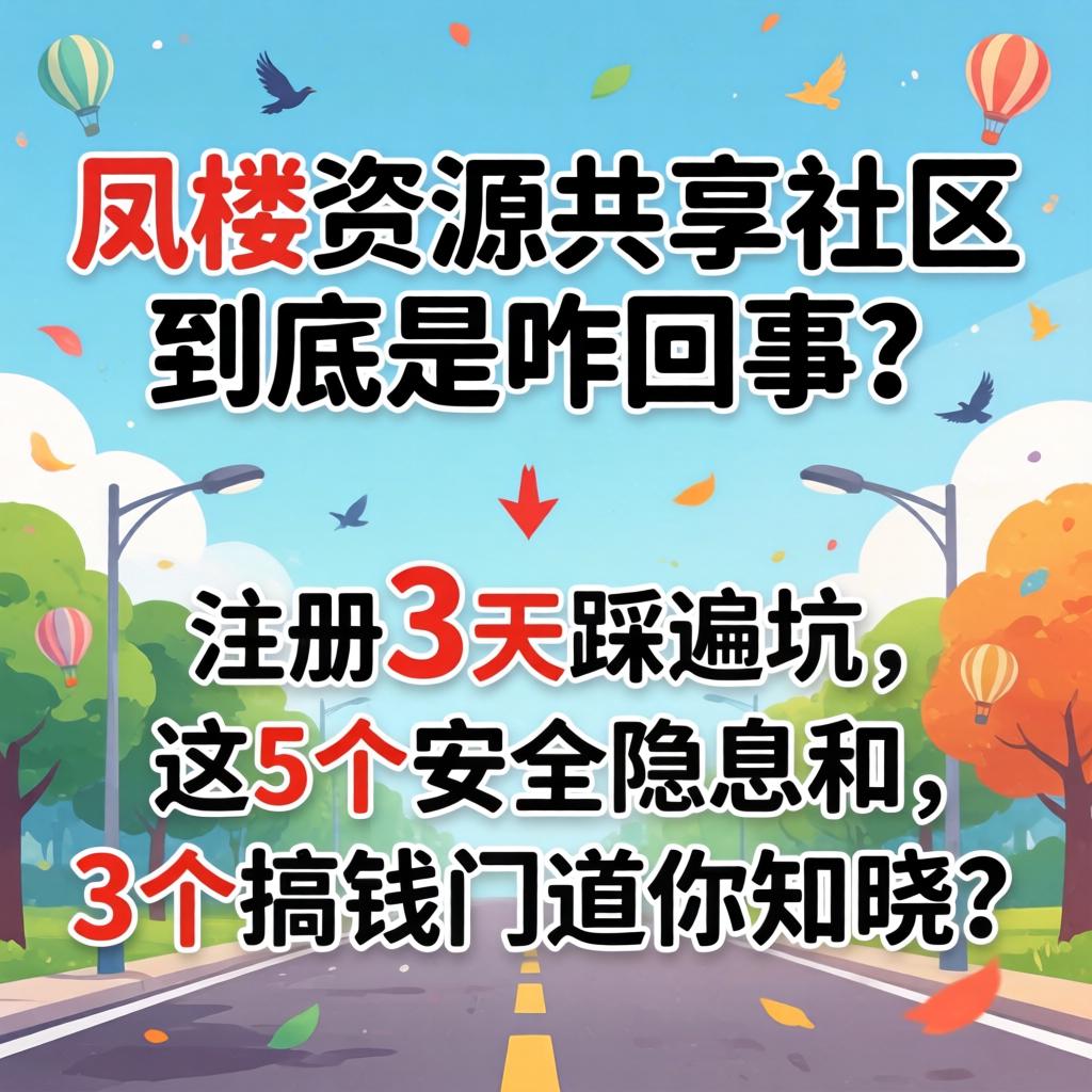 凤楼资源共享社区,到底是咋回事?注册3天踩遍坑,这5个安全隐患和3个搞钱门道你知晓?